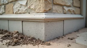 Wykończenie elewacji przy gruncie