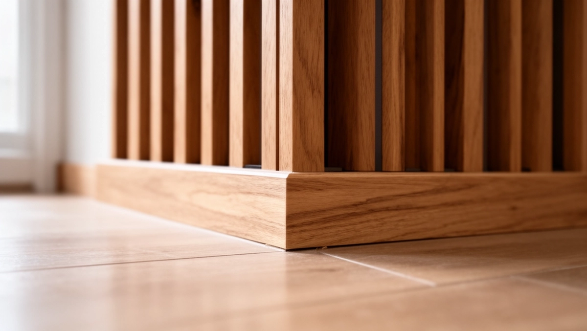 wykończenie lameli przy podłodze