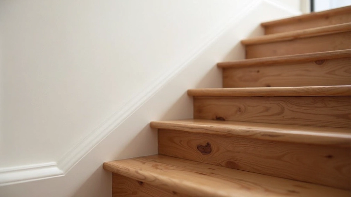 Wykończenie schodów przy ścianie