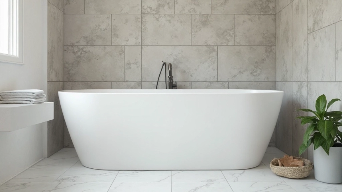 Wykończenie wanny przy ścianie